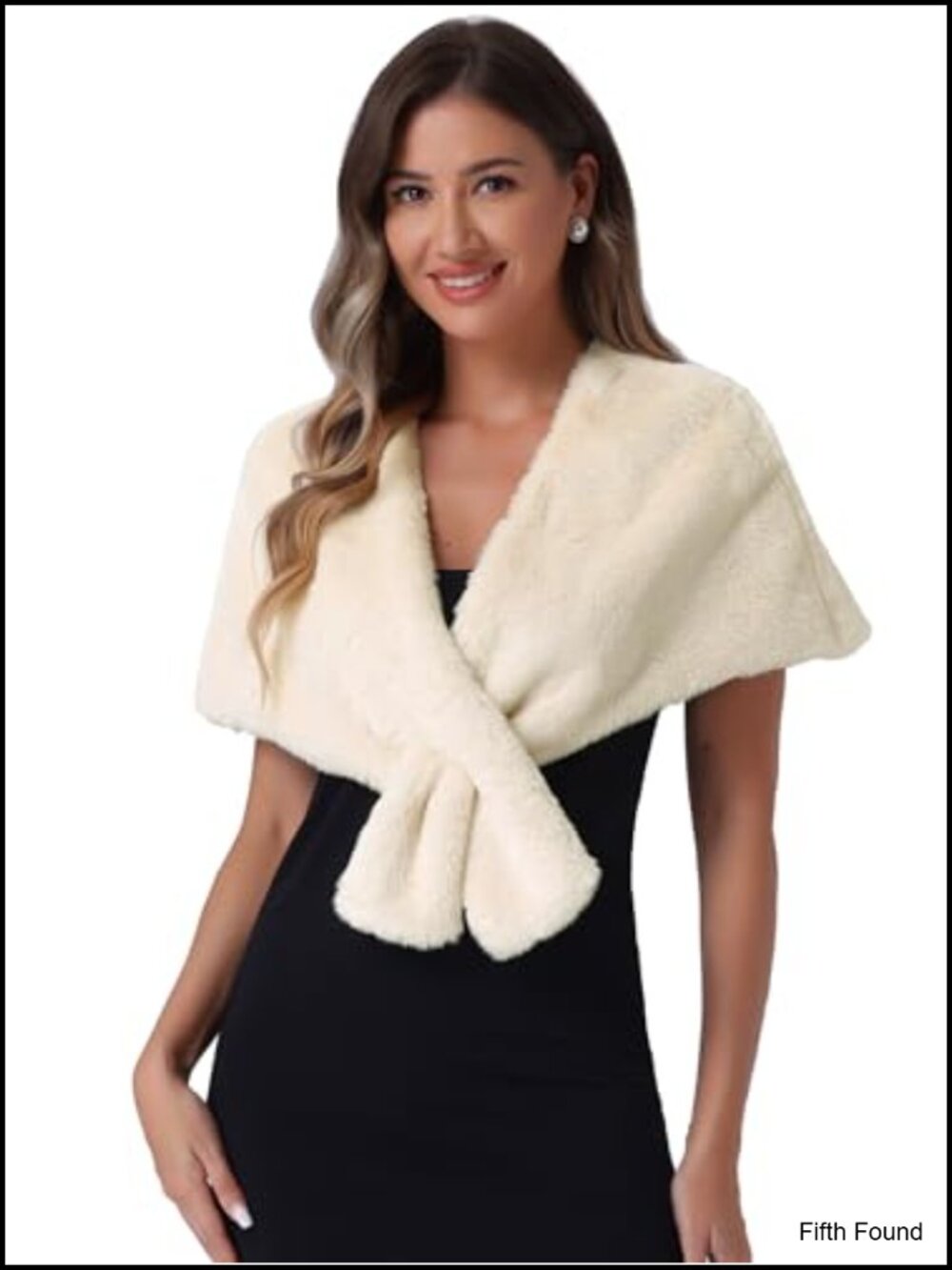 Faux Fur Shawl Wrap Evening Wedding Winter Stole